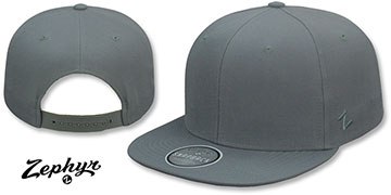 Zephyr BLANK SNAPBACK Grey Adjustable Hat