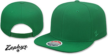 Zephyr BLANK SNAPBACK Kelly Green Adjustable Hat