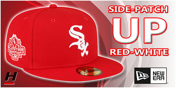 Red-White Side-Patch Up Hats