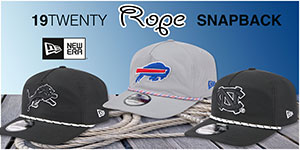19TWENTY Rope Snapback Hats: Be ready for anything in the 19TWENTY Rope Snapbacks with laid-back comfort