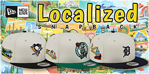 Localized Snapback Hats: Rep your team and your roots in style with the LOCALIZED SNAPBACK Chrome by New Era with a clean chrome crown