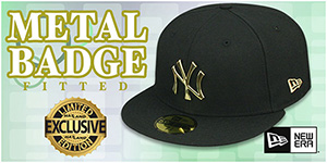 Metal Badge Fitted Hats