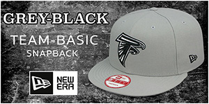 Grey-Black Team-Basic Snapback Hats