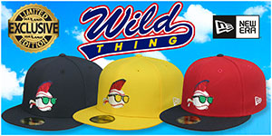 Wild Thing Hats: Don't miss your chance to grab this Hatland.com exclusive - the iconic 'Wild Thing' baseball with mohawk logo from Major League. Turn heads and spark conversation with this standout New Era 59FIFTY fitted.