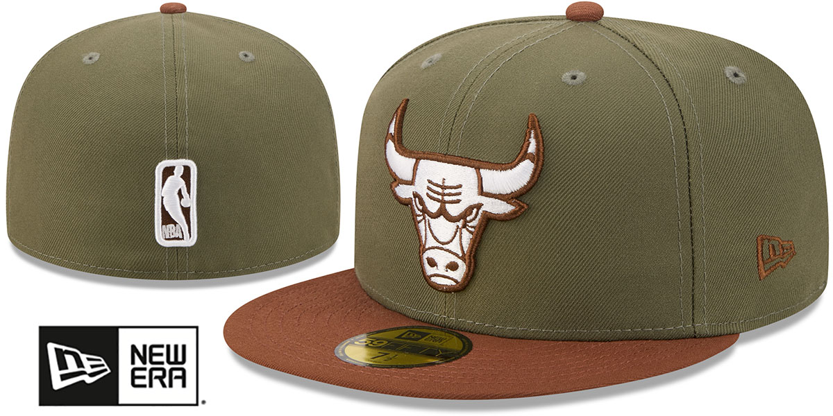 Chicago Bulls 2026 COLOR PACK Olive-Rust Fitted Hat by New Era