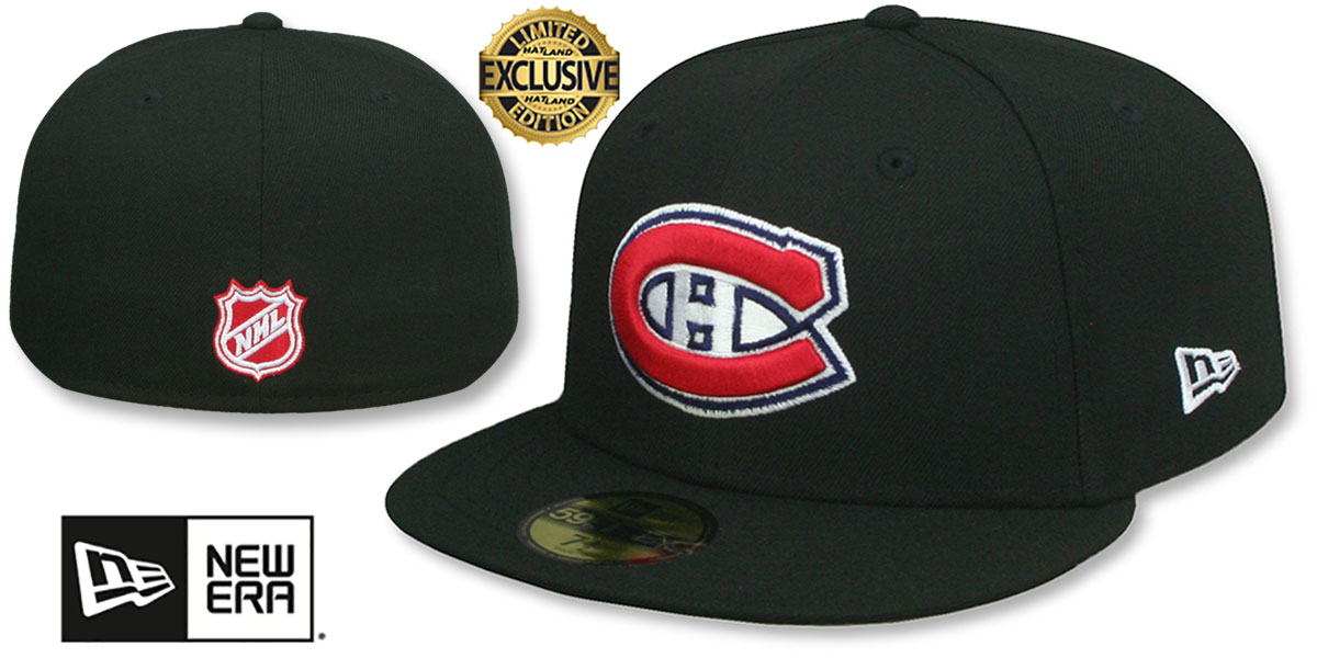 Montreal Canadiens NHL TEAM-BASIC Black Fitted Hat by New Era