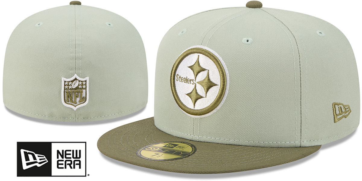 Pittsburgh Steelers 2026 COLOR PACK Sage-Olive Fitted Hat by New Era