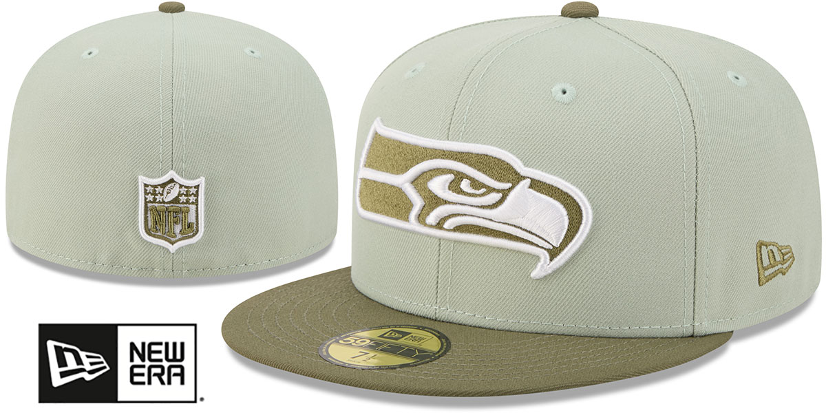 Seattle Seahawks 2026 COLOR PACK Sage-Olive Fitted Hat by New Era