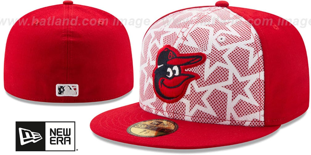 Baltimore Orioles 2016 JULY 4TH STARS N STRIPES Fitted Hat by New Era