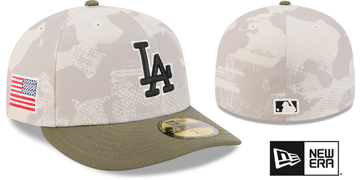 Los Angeles Dodgers 2025 ARMED FORCES STARS N STRIPES Hat by New Era