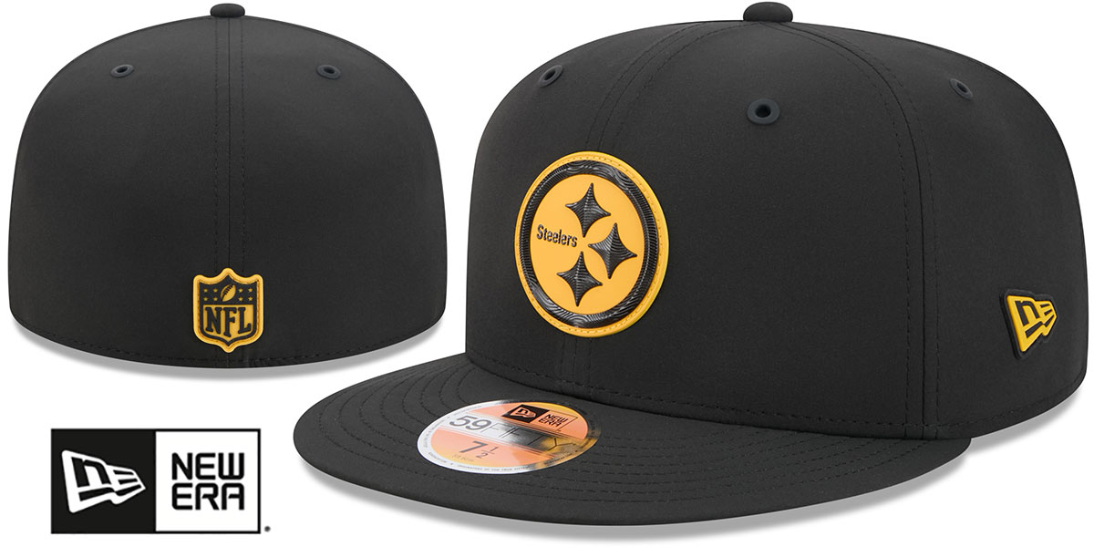 Pittsburgh Steelers 2026 NFL SIDELINE Black Fitted Hat by New Era