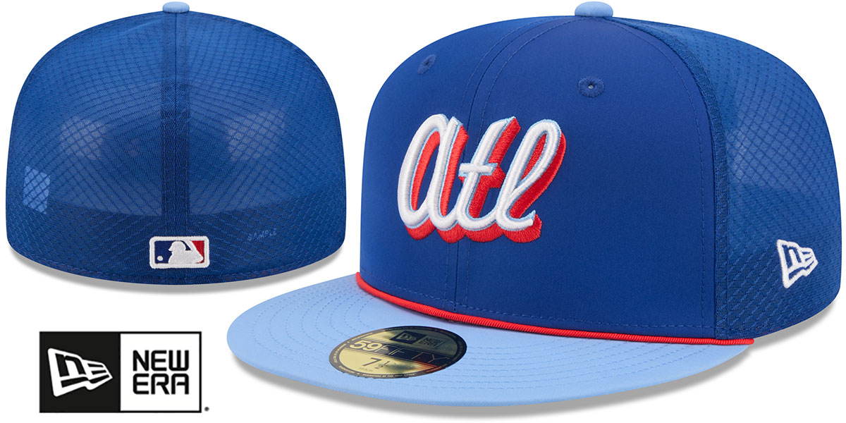 Atlanta Braves 2026 CITY CONNECT BATTING PRACTICE Royal-Sky Fitted Hat by New Era