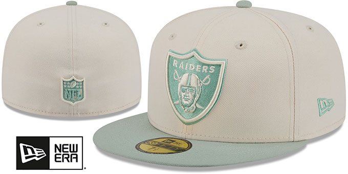 Raiders 2026 'COLOR PACK' Cream-Sage Fitted Hat by New Era