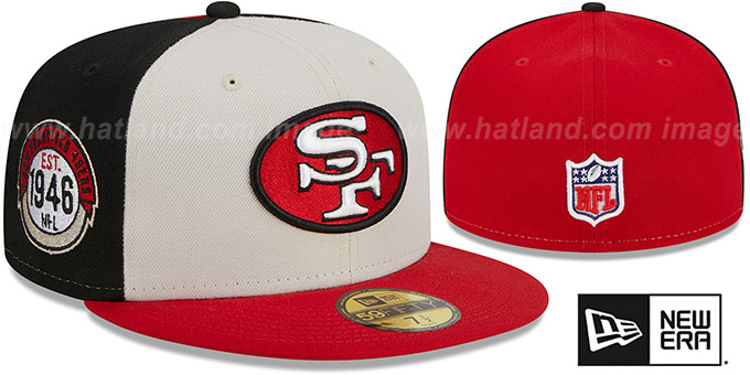 49ers 'HISTORIC SIDELINE PINWHEEL' Fitted Hat by New Era