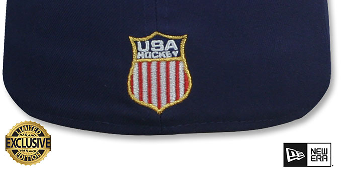 USA HOCKEY Navy-Red Fitted Hat by New Era - 3rd View