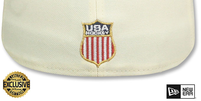 USA HOCKEY Chrome-Navy Fitted Hat by New Era - 3rd View