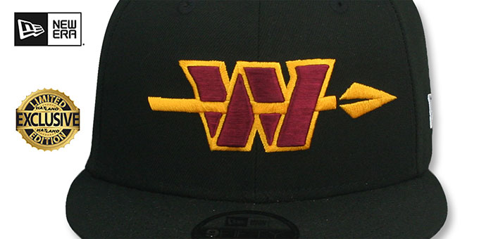 Commanders NFL ALTERNATE TEAM-BASIC SNAPBACK Black Hat by New Era - 2nd View