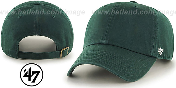 47 'BLANK CLASSIC STRAPBACK' Dark Green Adjustable Hat