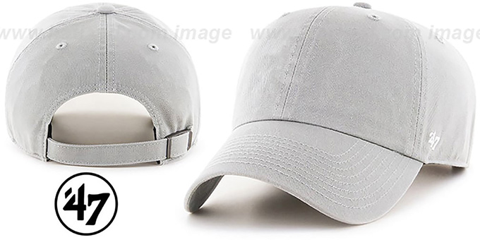 47 'BLANK CLASSIC STRAPBACK' Light Grey Adjustable Hat