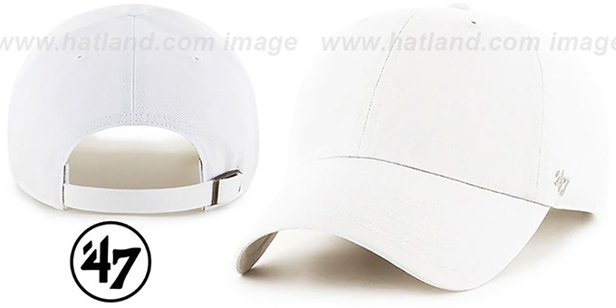 47 'BLANK CLASSIC STRAPBACK' White Adjustable Hat