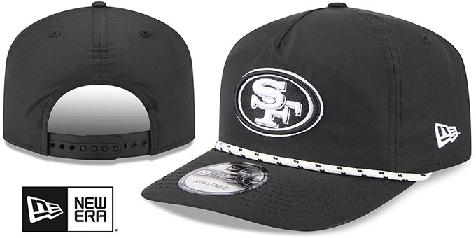 49ers '1920 ROPE SNAPBACK' Black-White Hat by New Era