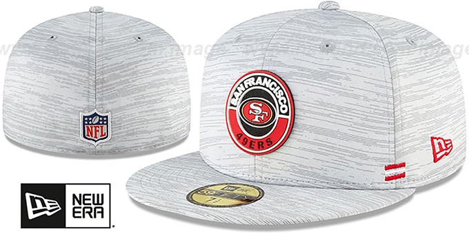 49ers '2020 ONFIELD STADIUM' Heather Grey Fitted Hat by New Era