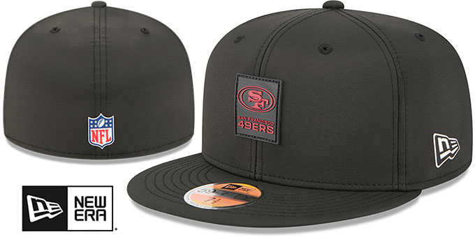 49ers '2025 HOT WEATHER NFL SIDELINE' Black Fitted Hat by New Era