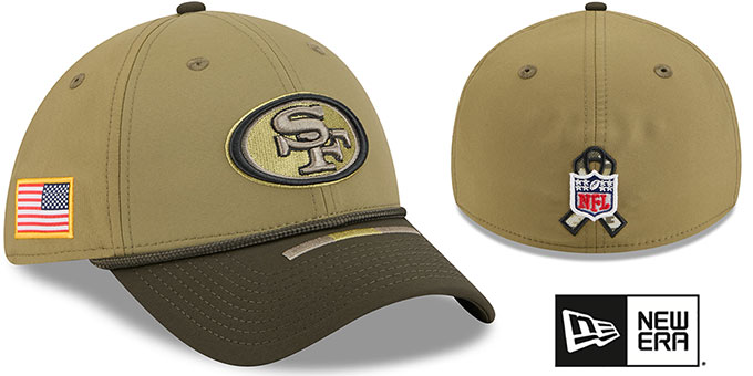 49ers '2025 SALUTE-TO-SERVICE FLEX' Olive-Dark Green Hat by New Era