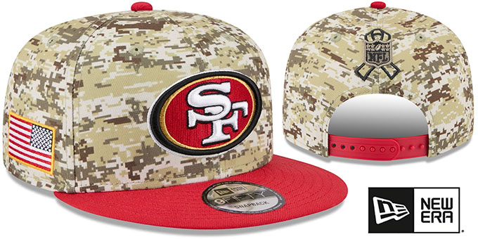 49ers 2025 'SALUTE-TO-SERVICE SNAPBACK' Desert Storm-Red Hat by New Era