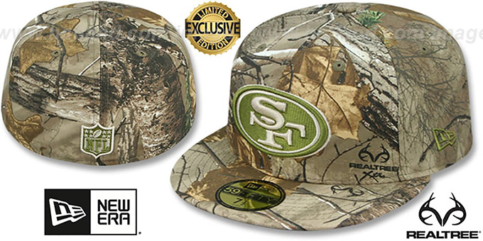 49ers 'NFL TEAM-BASIC' Realtree Camo Fitted Hat by New Era