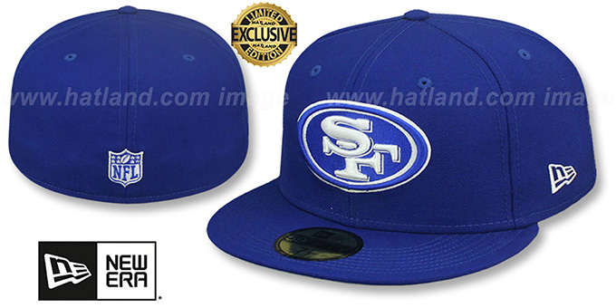 49ers 'NFL TEAM-BASIC' Royal-White Fitted Hat by New Era