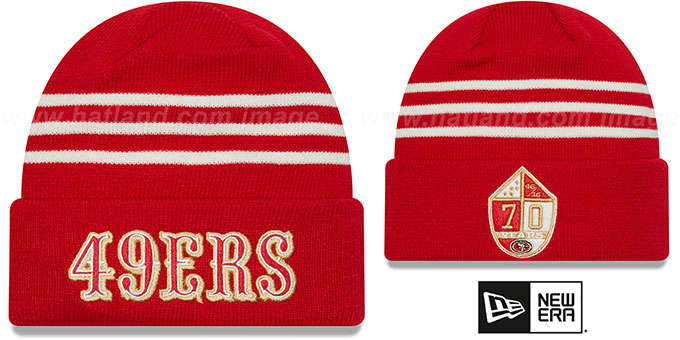 49ers 'RETRO-CUFF' Knit Beanie by New Era