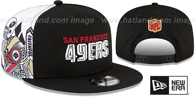 49ers 'SIDE-CARD SNAPBACK' Black Hat by New Era