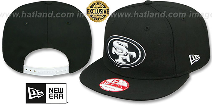 49ers 'TEAM-BASIC SNAPBACK' Black-White Hat by New Era
