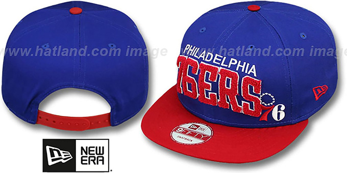 76ers 'CHENILLE-ARCH SNAPBACK' Royal-Red Hat by New Era
