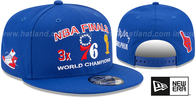 76ers 'FINALS CHAMPIONS SNAPBACK' Royal Hat by New Era