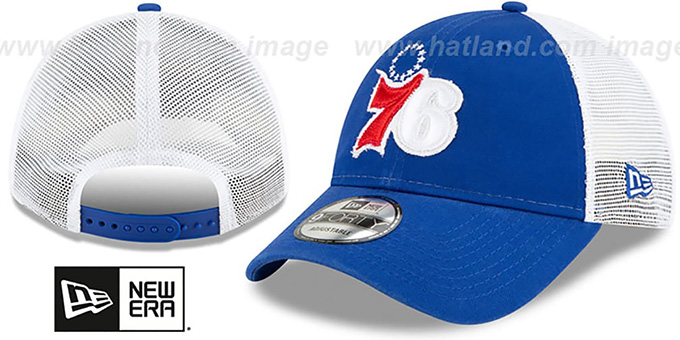76ers 'FRAYED LOGO TRUCKER SNAPBACK' Hat by New Era