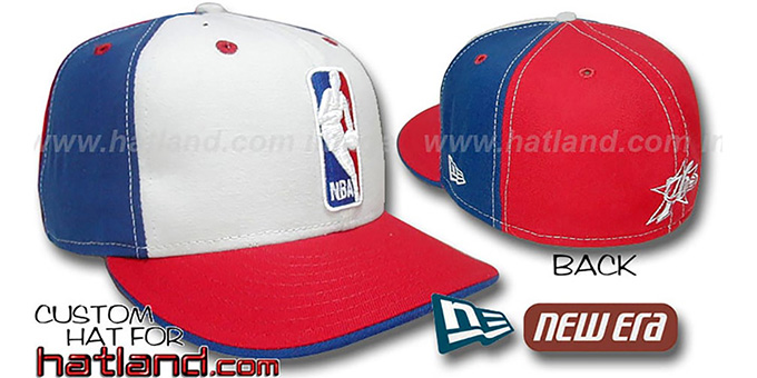 76ers 'LOGOMAN' White-Royal-Red Fitted Hat by New Era