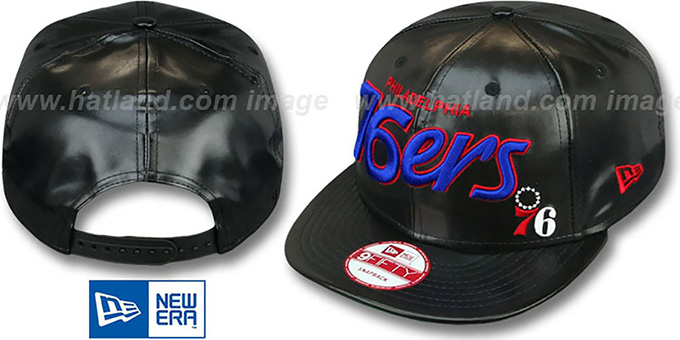 76ers 'REDUX SNAPBACK' Black Hat by New Era
