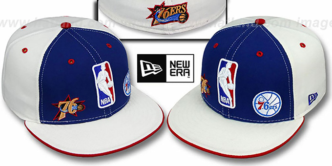 76ers 'TRIPLE THREAT' Royal-White Fitted Hat by New Era