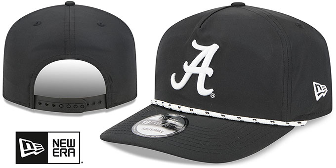 Alabama '1920 ROPE SNAPBACK' Black-White  Hat by New Era