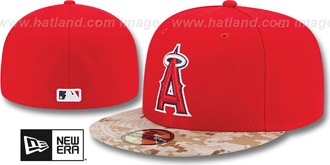 Angels '2015 STARS N STRIPES' Fitted Hat by New Era