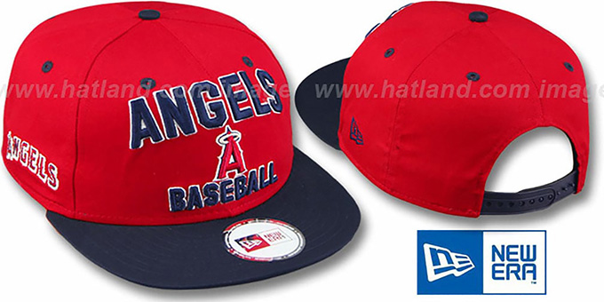 Angels '2T PAYDIRT SNAPBACK' Red-Navy Adjustable Hat by New Era