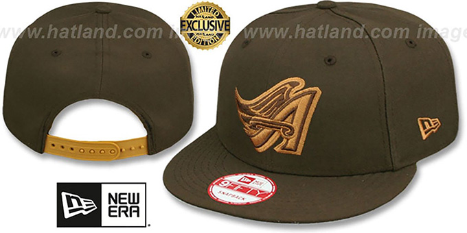Angels COOP 'TEAM-BASIC SNAPBACK' Brown-Wheat Hat by New Era