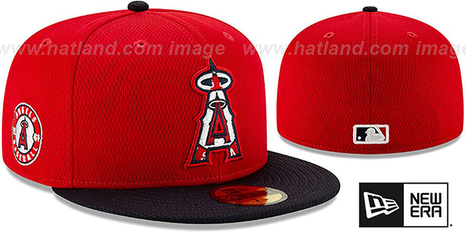 Angels 'DASHMARK BP' Red-Navy Fitted Hat by New Era