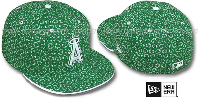 Angels 'ST PATS FLOCKING' Kelly Fitted Hat by New Era