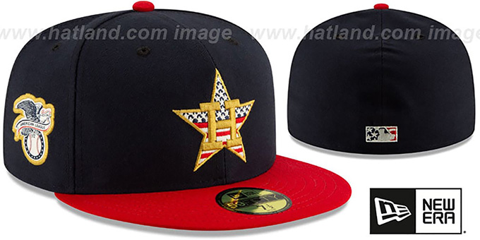 Astros '2019 JULY 4TH STARS N STRIPES' Fitted Hat by New Era