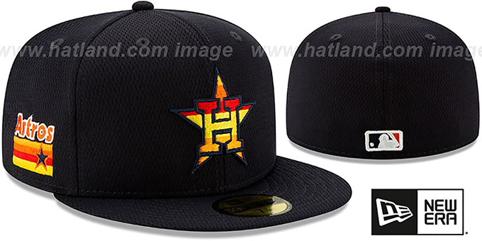 Astros 'DASHMARK BP' Navy Fitted Hat by New Era