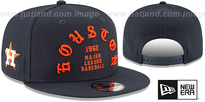 Astros 'GOTHIC-ARCH SNAPBACK' Navy Hat by New Era