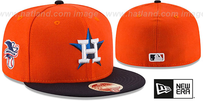 Astros 'MLB WOOL-STANDARD' Orange-Navy Fitted Hat by New Era